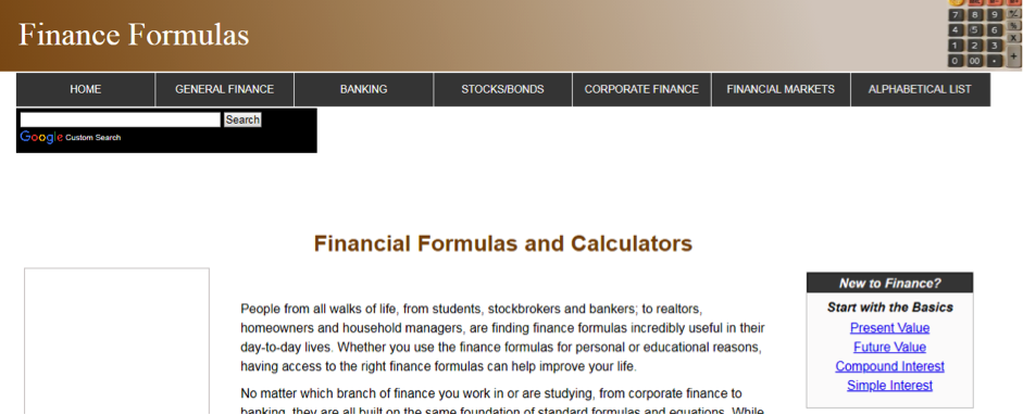 Finance Formulas